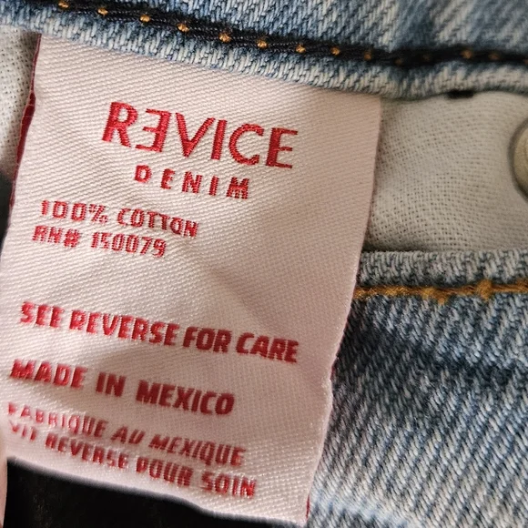 Revice Half Black Half Blue Straight Leg Jeans - Picture 6 of 8